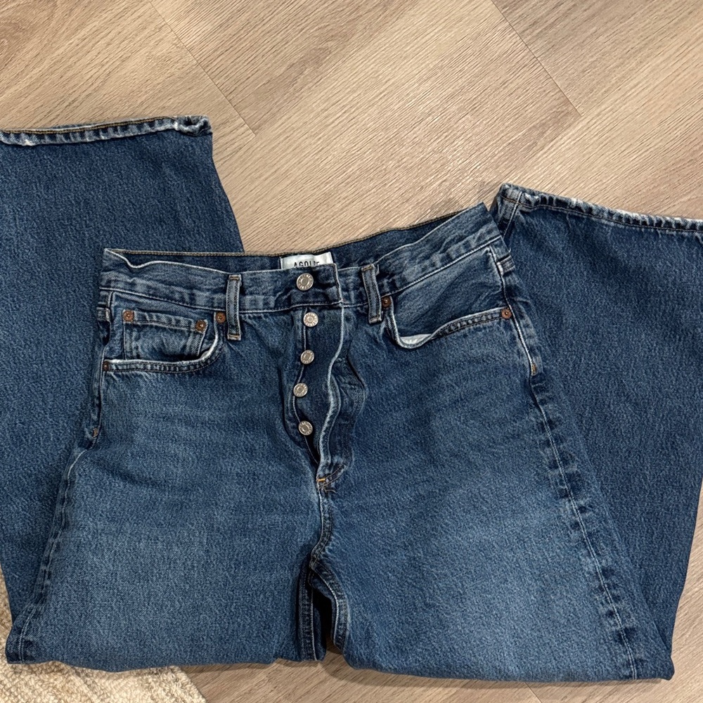 Agolde Dark Blue Baggy Jeans